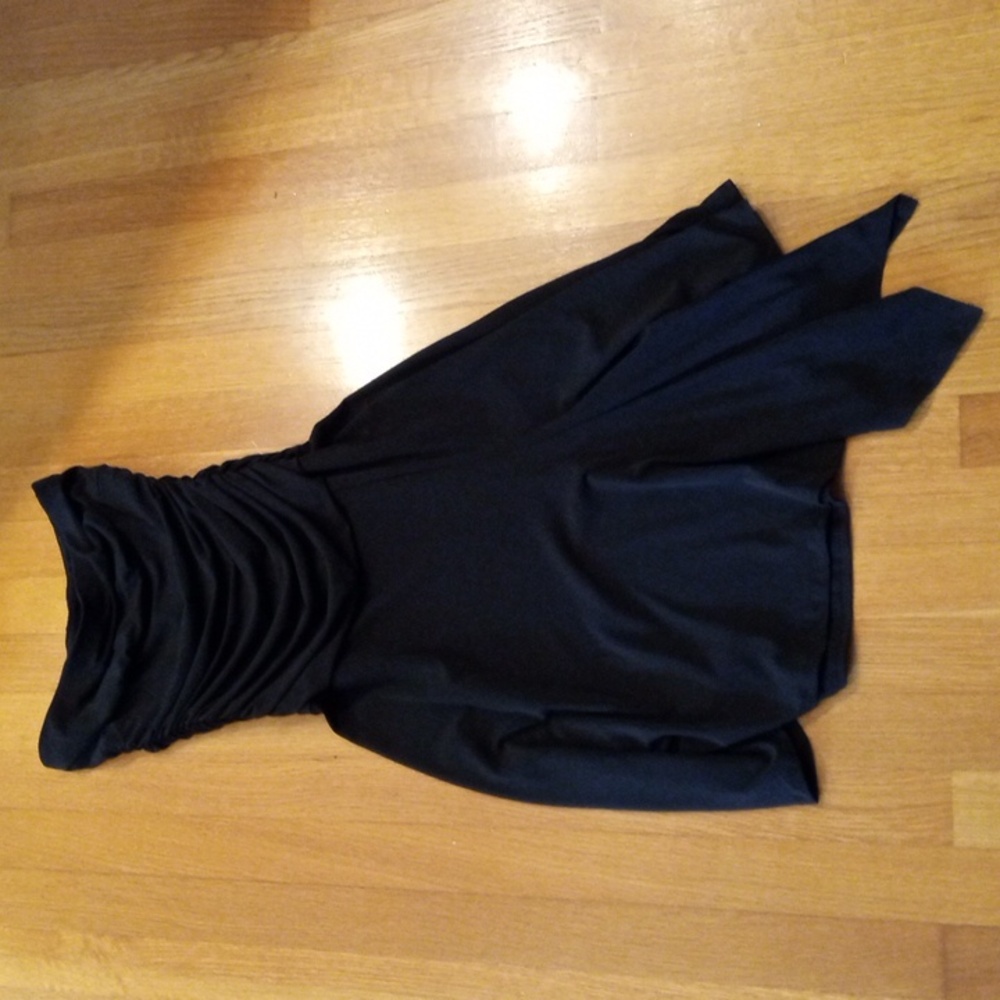 Y2K Elegant Black Juniors Wrap Dress XS